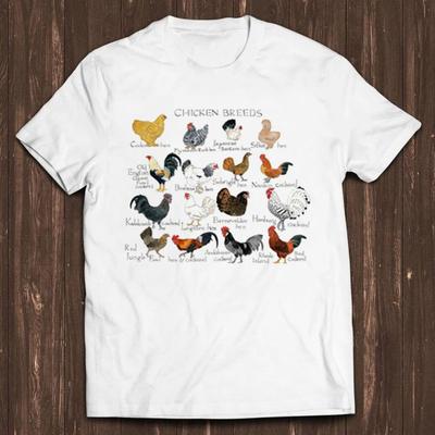 Chicken Breed Chart Weird Meme Funny Unusual Style Cult Movie Music Gift Tee Mens Kids T Shirt C862