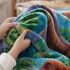 Dinosaur Blanket for Kids, Soft Flannel Throw Blanket with Precision Seams, Double-Sided Warm Nap Blanket, Role-Play Cape Machine Washable Kids