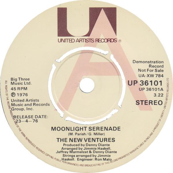 7inch Record NEW VENTURES - Moonlight Serenade UP36101 UNITED ARTISTS 1976 UK Soul/Funk Used