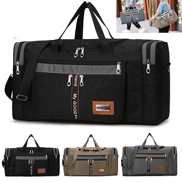 1 Pcs Men's Oversized Sports Gym Tote Travel Work Cabin Bucket Bag Oxford Waterproof Men's Travel Bag