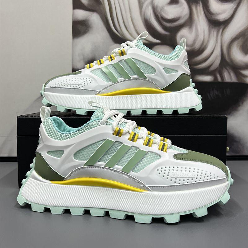 Мужская летняя обувь дышащая обувь 2025 года новая трендовая платформа модная спортивная и повседневная обувь дышащая мужская обувь для папы