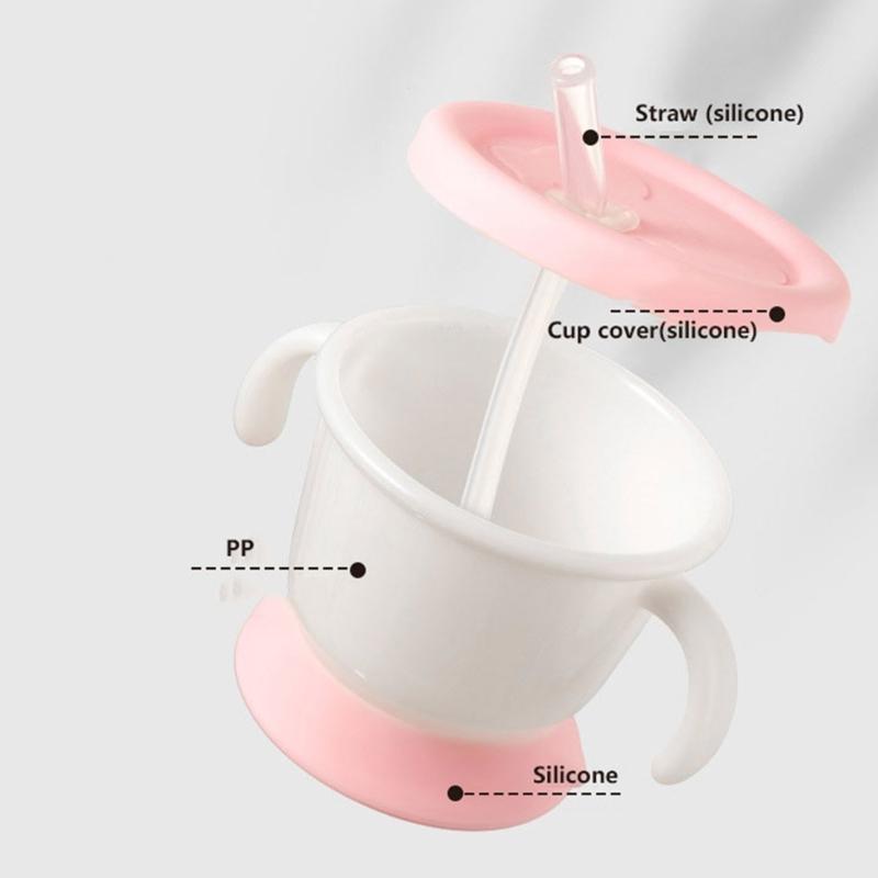 Baby Straw Cup Spoutless Transition Cup Leak Proof Training Cup Water Drinking Cup for Infant Toddler 1-6 Year