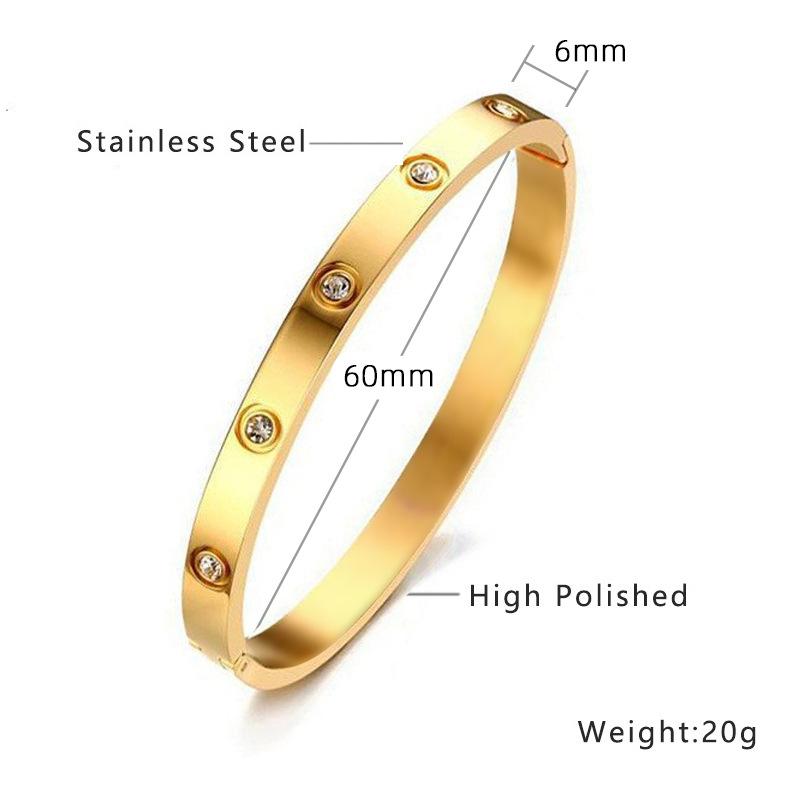 Stainless Steel Ring Stacking Bracelet Women Plated Couple Holiday Gift Fashion Bracelet Party Jewelry