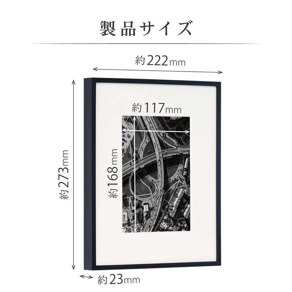Фоторамка HAKUBA ZERO Frame размера 2L черного цвета с акриловой панелью спереди Легкая смоляная рамка, не создающая нагрузки на стену Тонкая рамка и широкая