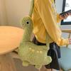 Zipper Cartoon Crossbody Bag Solid Color Shoulder Bags Lightweight Long Neck Dinosaur Bag  Girls
