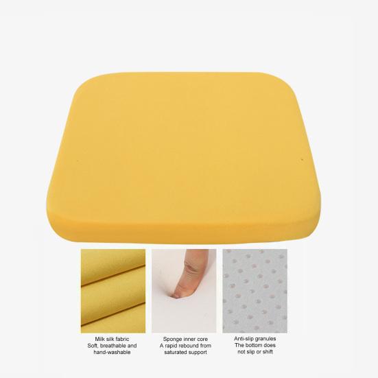 Подушка сиденья из пены с памятью Дышащая Медленно восстанавливающая форму Четыре сезона Нескользящая Моющаяся наволочка Эластичная Для автомобиля Дома Офисного кресла Квадратный коврик для сидения