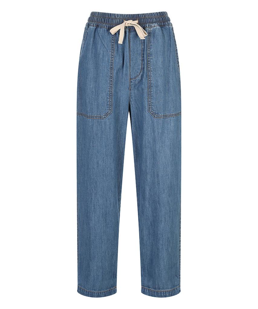 MAREMONTE Elastic Waist Baggy Denim Pants_M245Mdn33P0