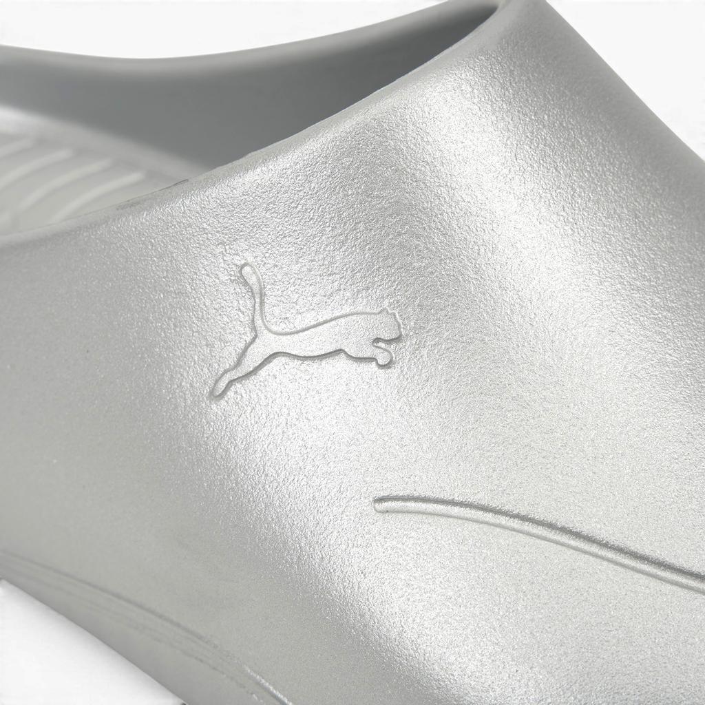 Puma Wave Mule Comfortable Fashion Open-Toe Slippers Unisex Slippers Silver 401558-01