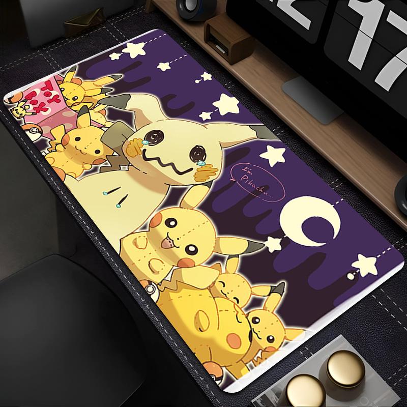 Large Mouse Pad Pokemon Mimikyu xcm Carpet Laptop Locking Edge Game Keyboard Mat Mousepad Edge White Tassel Rubber Table Mat