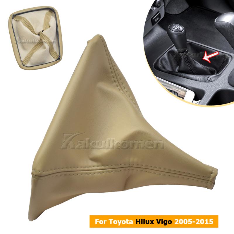 Car Gear Shift Collar Automobile Shifter Stick Gaiter Boot Knob Cover for TOYOTA Hilux Vigo 2005-2015 4WD Car Accessories