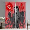Pink Ghost Blackout Curtains for Camera Shades Window Curtain for Room 2 Panel Partition Halloween Decoration Living Kitchen