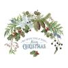 Merry Christmas Door Green Plant Posters Wall Decals Wall Stickers Window Decals Christmas Murals