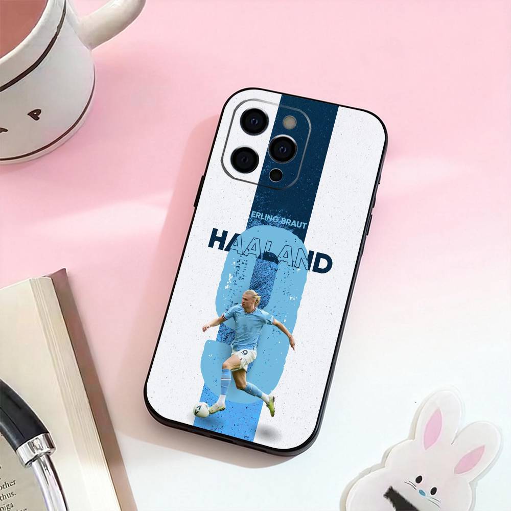 E-Erling h-Haaland 9  Phone Case For iPhone 17,16,15,14,13,12,11 Plus,Pro,Max,XS Silicone Soft Cover