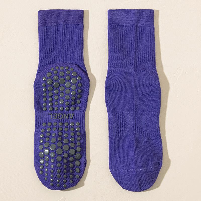 Носки для йоги Женские профессиональные спортивные носки до середины икры с противоскользящим эффектом Весна и осень Пилатес Фитнес Летние шорты-акула Длинные носки