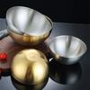 1 PC Gold Stainless Steel Fruit Salad Bowl Ramen Bowl Kitchen Tableware Tableware Food Container 15/20CM
