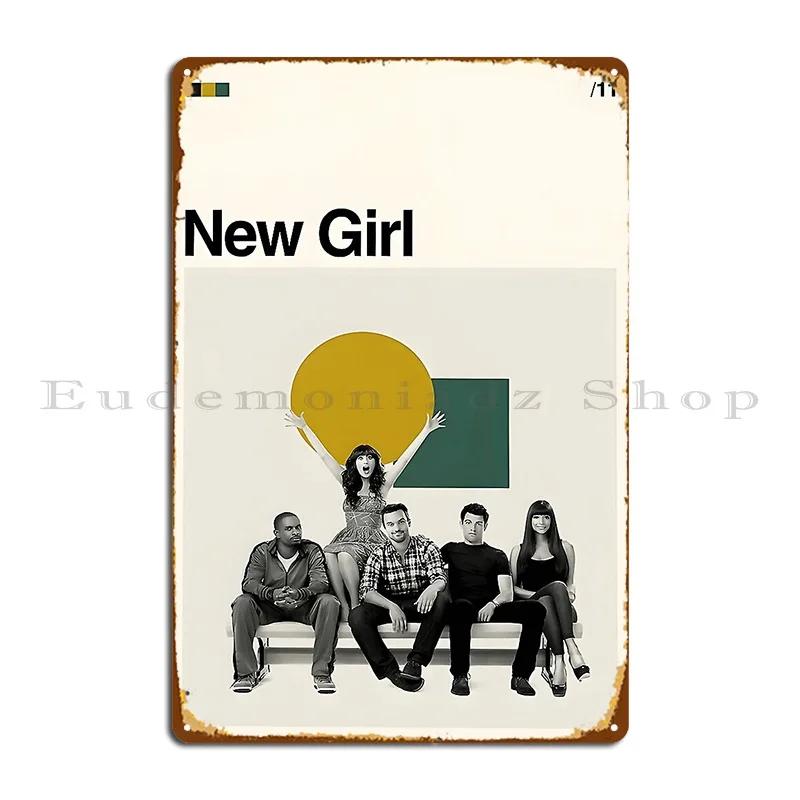 New Girl Marlinchy Metal Plaque Party Cinema Cinema Design Party Plates Tin Sign Poster
