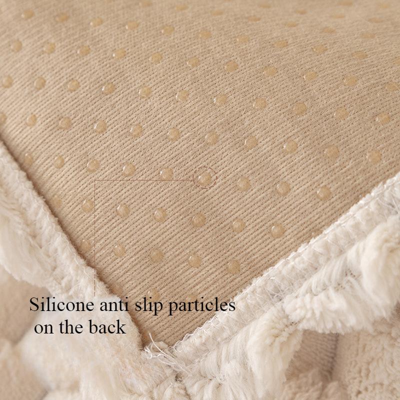 Простая современная плюшевая подушка для дивана, украшение для гостиной, нескользящее толстое полотенце для спинки, мягкое, удобное, все включено, стирается в стиральной машине, чехол для дивана