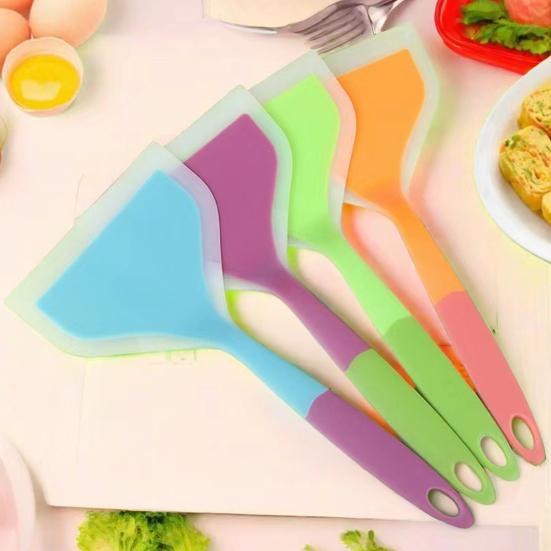 Силиконовая лопатка для стейка, мяса, яиц, скребок для приготовления пищи, антипригарное покрытие, лопатка для блинов, кухонная утварь для выпечки, приготовления пищи, смешивания