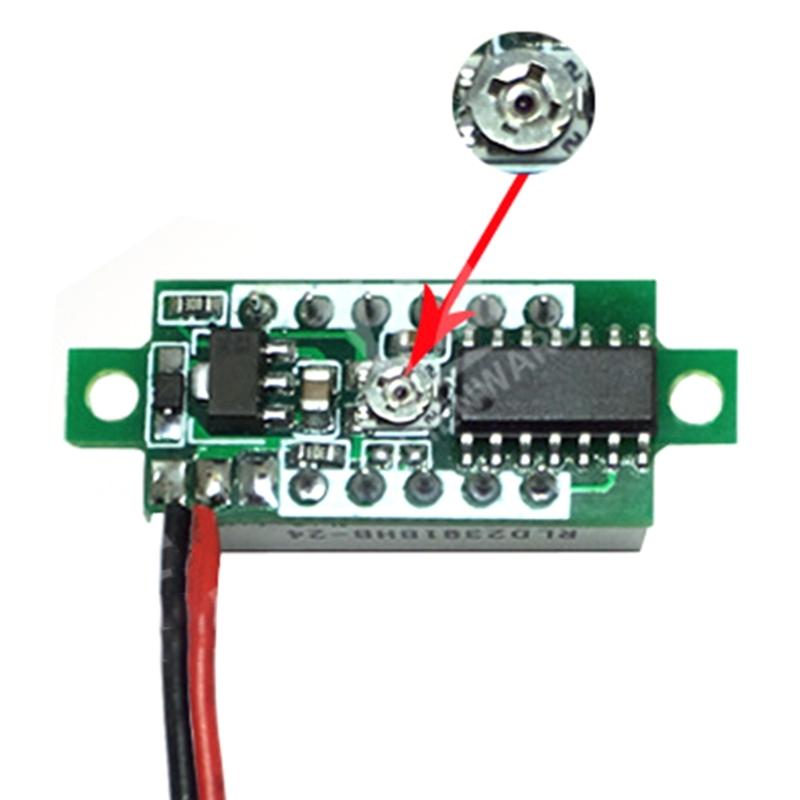 Цифровой вольтметр DC2.5V-30V Тестер напряжения Красный Зеленый Синий Желтый Дисплей