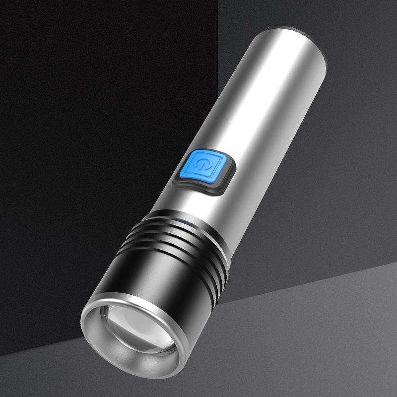 Мини-фонарик Zoom с зарядкой от USB: Многофункциональный, мощный, алюминиевый сплав, супер яркий для кемпинга и использования на открытом воздухе.