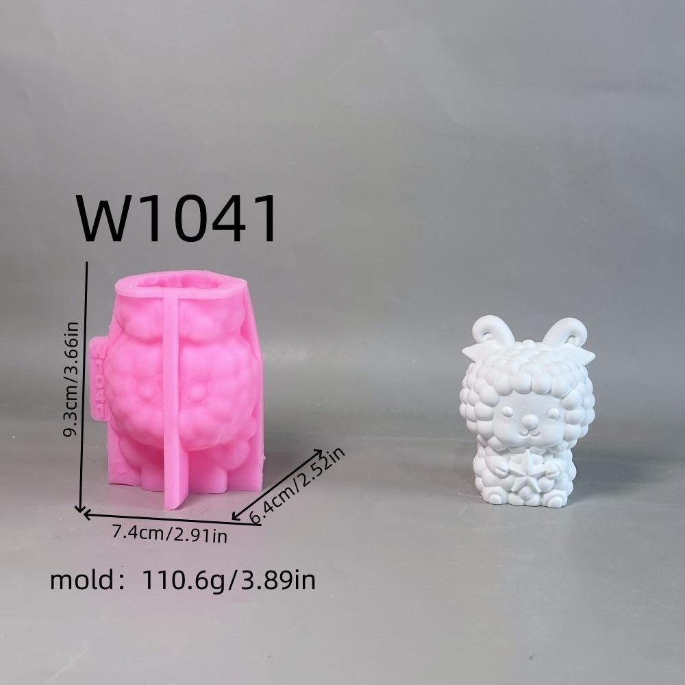 3D Милая овечка Свеча Силиконовая форма Ягненок DIY Ароматерапевтическая свеча Гипсовая глина Форма для смолы Форма для мыла коза Домашний декор Подарки