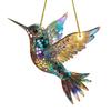 Acrylic Colorful Hummingbird Sun Catcher Hanging Pendant with Lanyard Easy To Install Bird Window Crafts Hanging Decor
