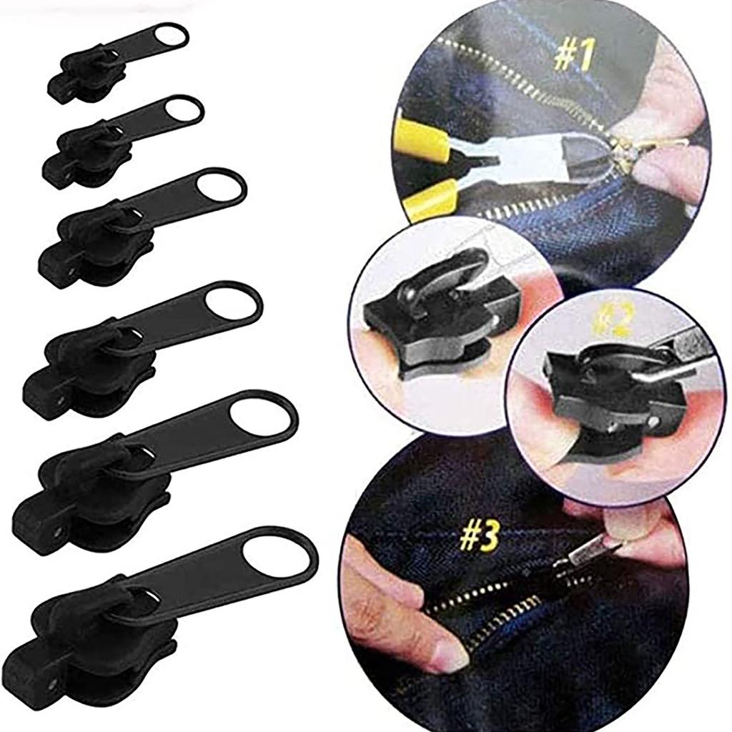 Fixed Zipper Pull Fixed Zipper Pull Instant Zipper Slider Kit, Instant Zipper Set, Removable Replacement Kit, Instant Zipper Set