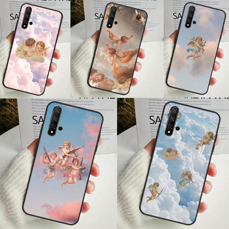 Cartoon Angel Baby Printing Case For Huawei Nova 11i 3i 7i 5T 11 9 10 SE Y60 Y61 Y70 Y90 Y91 P20 P40 Lite P30 Pro Cover