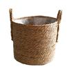 Woven Flower Pot Seagrass Plant Basket Yard Greenhouse Outdoor Natural Flowerpot Potting Planting Hamper Household Art