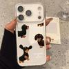 Милый мультяшный такса Прозрачный чехол для телефона Для iPhone Air 17 16 15 14 Plus 13 12 Mini 11 Pro Max 16E XS X XR Мягкий чехол