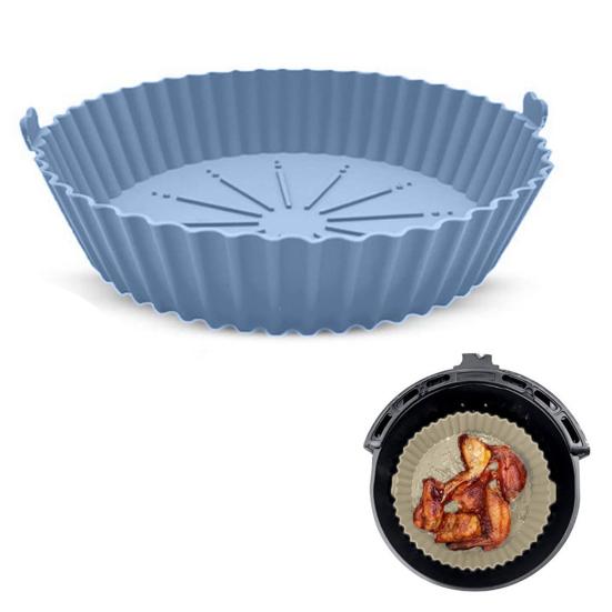 Yousheng Силиконовый вкладыш для аэрофритюрницы, форма для выпечки, антипригарная, многоразовая, форма для торта, тарелки для пиццы, круглая корзина для аэрофритюрницы для тортов, печенья, жареной курицы