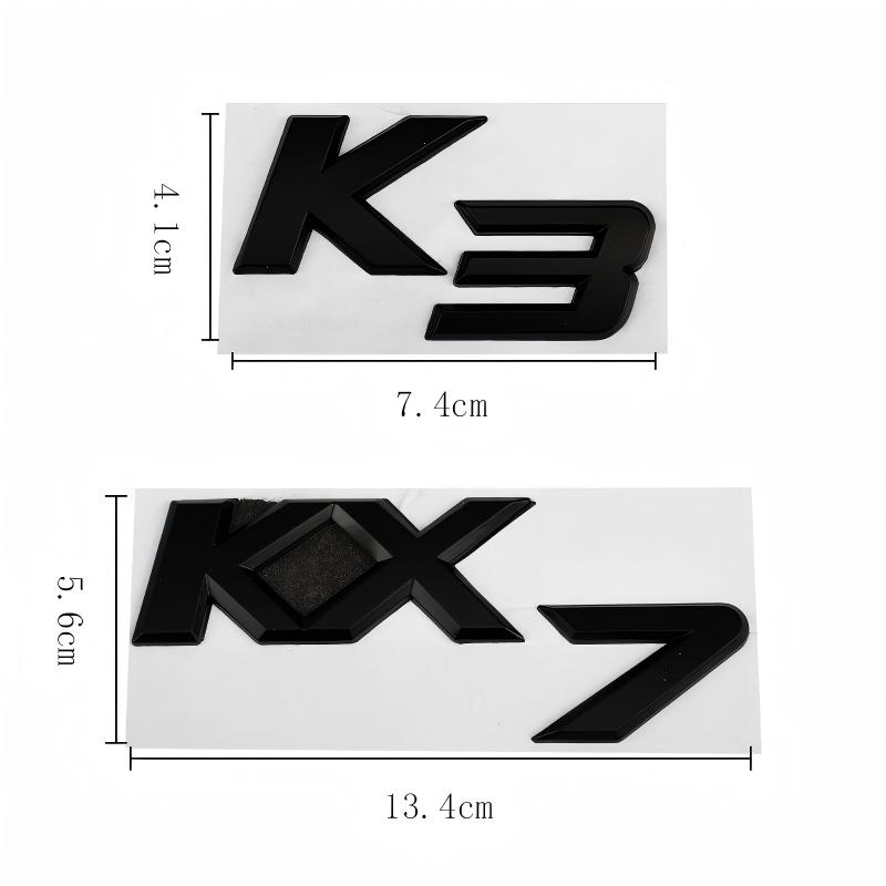AAND1 Suitable for Kia K2 K3 K43 K5 KX7 logo, rear logo, car sticker, metal black modification