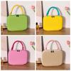 Dopamine Color Handheld Makeup Bag Large Capacity Portable Cosmetic Case  Cosmetician