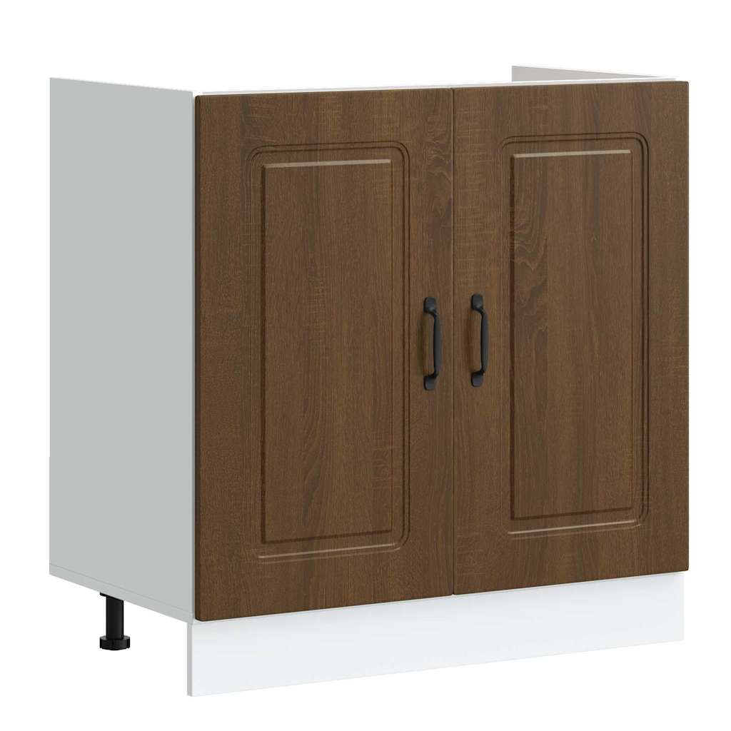 Kitchen Cabinet Kalmar Brown Oak Effect 80 x 46 x 81.5 cm