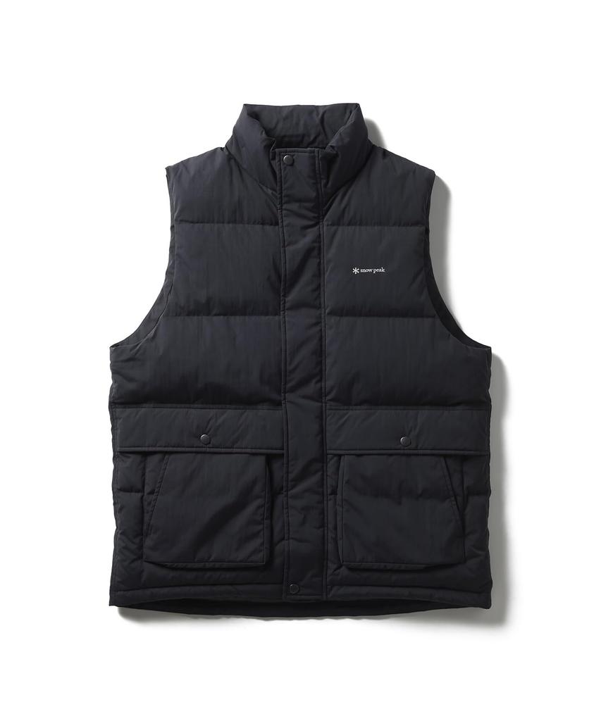 Snow Peak Everyday Down Vest and Size L JK-25AU007, Men's Women's, Black,