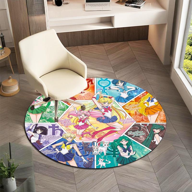 Cute cartoon theme Sailor Moon Tsukino Usagi cartoon rug Multifunctional household anti-slip decorative door mat, outdoor floor mat, and carpet Q12