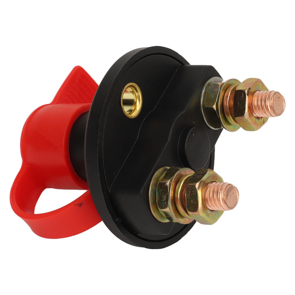 Battery Disconnect Switch DC12 to 24V Power Isolator On Off Switch with 2 Power Off Switches 4 Brass Terminals for Car