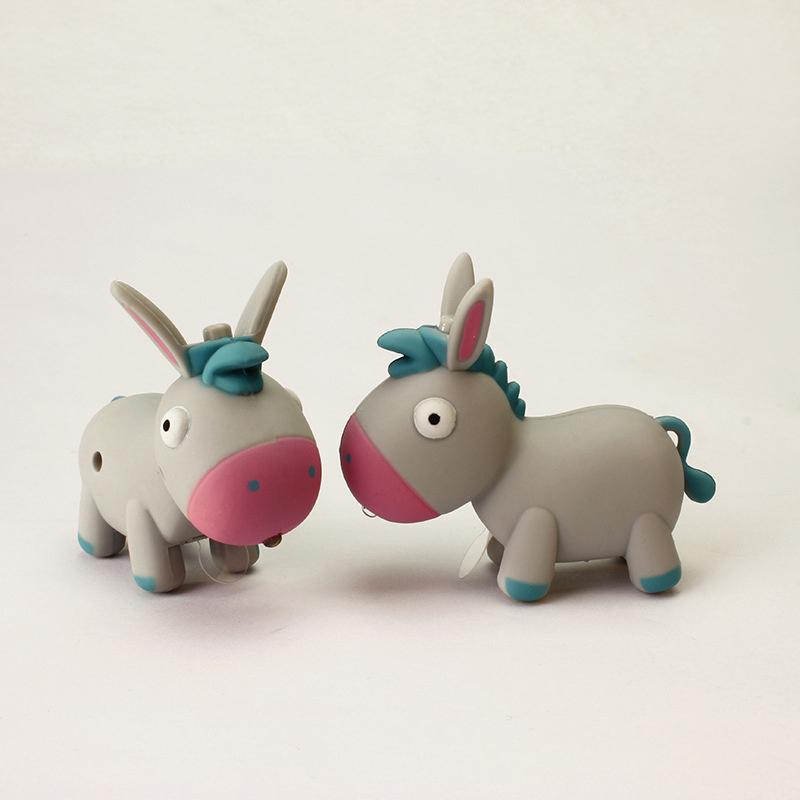 Милый ослик, светодиодный брелок, мини-фонарик, звуковой брелок, детские игрушки с героями мультфильмов