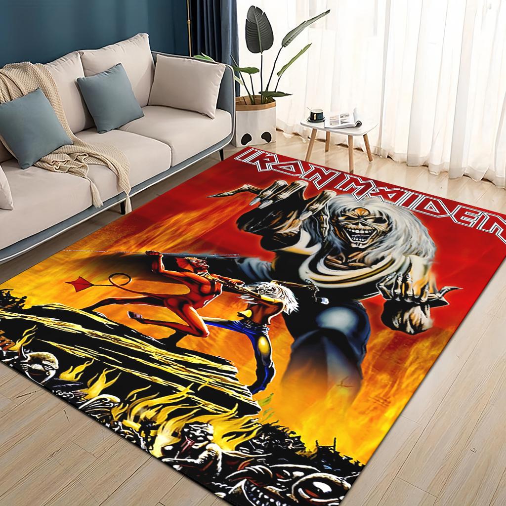 3D I-RON M-Maidens Meital Band Ковер Коврик для Гостиной Спальни Дома Украшение Дивана, Детский Игровой Нескользящий Напольный Коврик