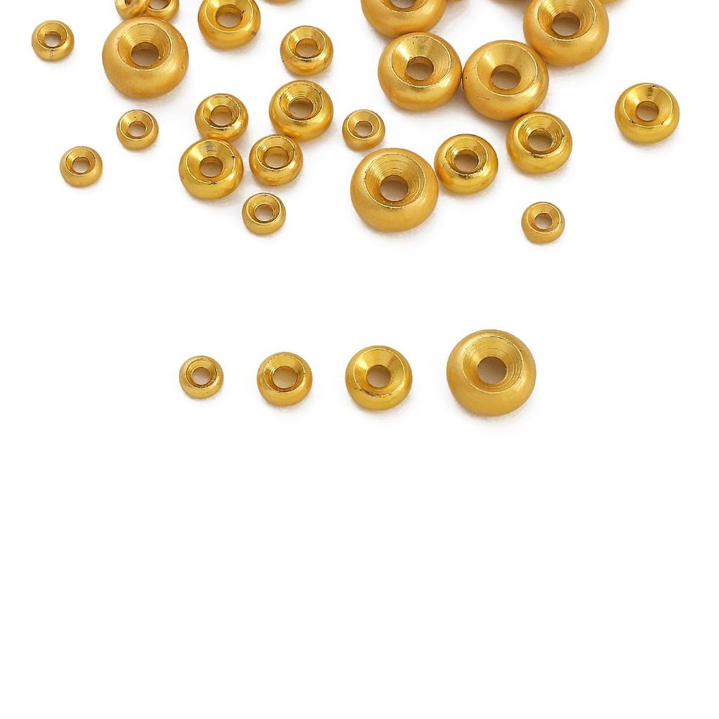 5Pcs Copper Sand Gold Hexagonal Spacer Beads For DIY Jewelry Making Bracelet Earring Necklace
