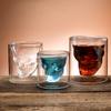 Crystal Skull Glass Cup – Double Layer Transparent Mug for Coffee, Whiskey, Wine, Beer