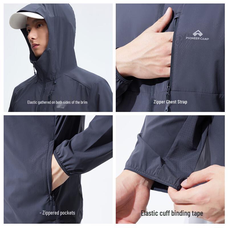 Men's Hooded UV Protection Lightweight Jacket