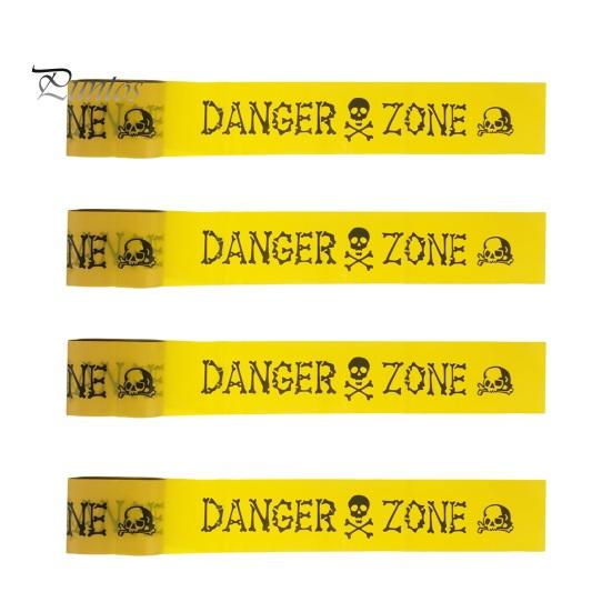 4 шт. предупреждающих лент на Хэллоуин, набор, жуткая предупреждающая декоративная лента, печатная лента на тему Хэллоуина для вечеринок в домах с привидениями, наружных украшений