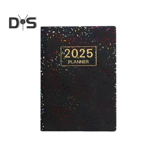 Плотная бумага блокнот гладкое письмо без растекания чернил искусственная кожа обложка 2025 ежедневник карманный формат чернил устойчивый бумажный планировщик