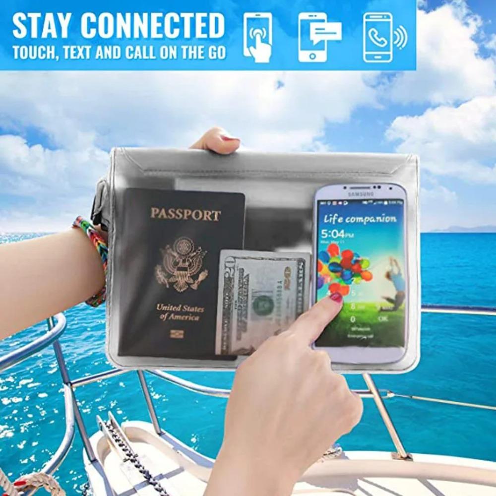 Прозрачная водонепроницаемая сумка для мобильного телефона с сенсорным экраном для дайвинга, сумка на плечо, поясная сумка для плавания