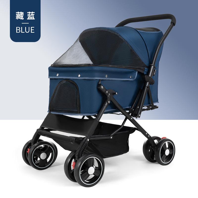 Реверсивная коляска для домашних животных Собака Собака Кошка Легкая Складная коляска для домашних животных Маленькая коляска для собак