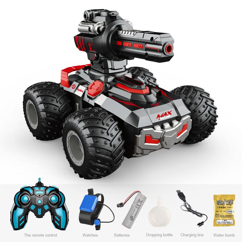 Детский механический танк с дистанционным управлением, распознающий жесты, запускающий водяную бомбу, четырехколесный внедорожник, радиоуправляемая игрушка
