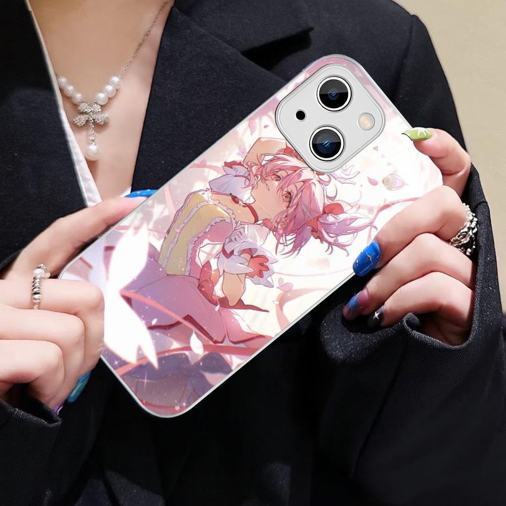 Чехол для телефона Puella Magi Madoka Magica для iPhone 14 13 12 Mini 11 Pro XS Max X XR 14 Plus Закаленное стекло