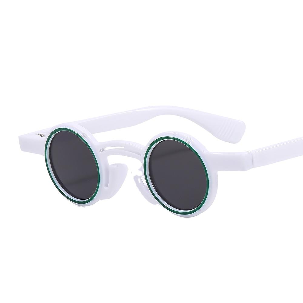 Newest 2024 Trend Punk Round Sun Glasses Small Frame Custom Sunglasses
