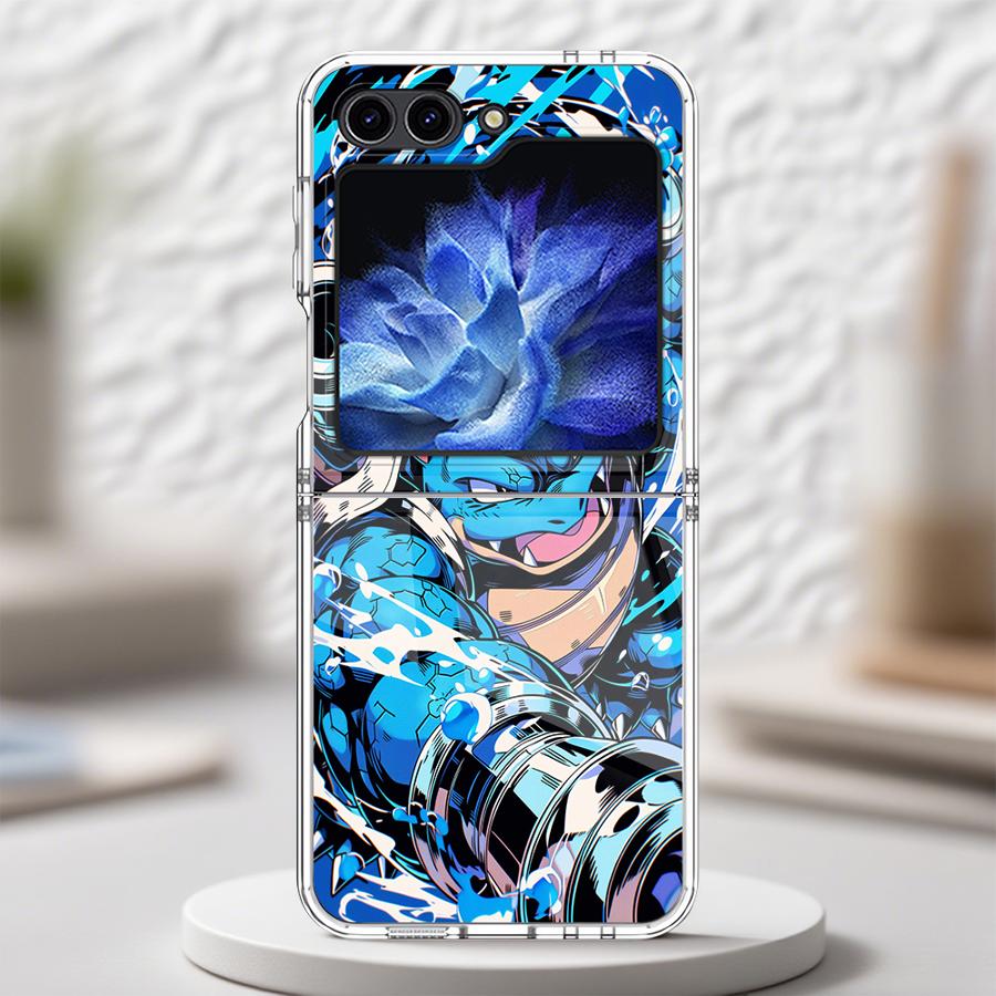 Transparent Soft Phone Cover Case for Samsung Galaxy ZFlip3 ZFlip6 ZFlip4 ZFlip7 ZFlip5 Z Flip 7 6 5 4 3 Cute Pikachu Pokemon